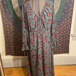 Madewell womens size 12 floral maxi dress